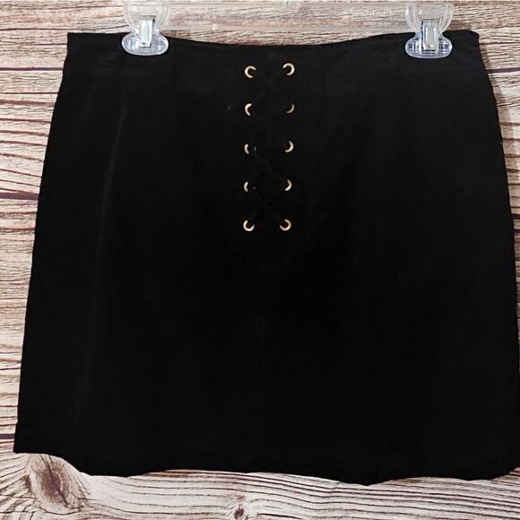 Design lab mini skirt Women's large black/gold NWT - Picture 1 of 8